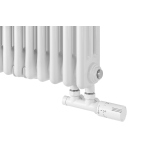 Grzejnik dekoracyjny hybrydowy poziomy CL3E 575x470 biały MOA