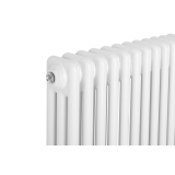 Grzejnik dekoracyjny hybrydowy poziomy CL3E 575x470 biały MOA