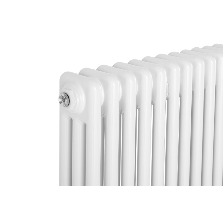 Grzejnik dekoracyjny hybrydowy poziomy CL3E 575x470 biały MOA