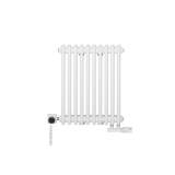 Grzejnik dekoracyjny hybrydowy poziomy CL3E 575x470 biały MOA