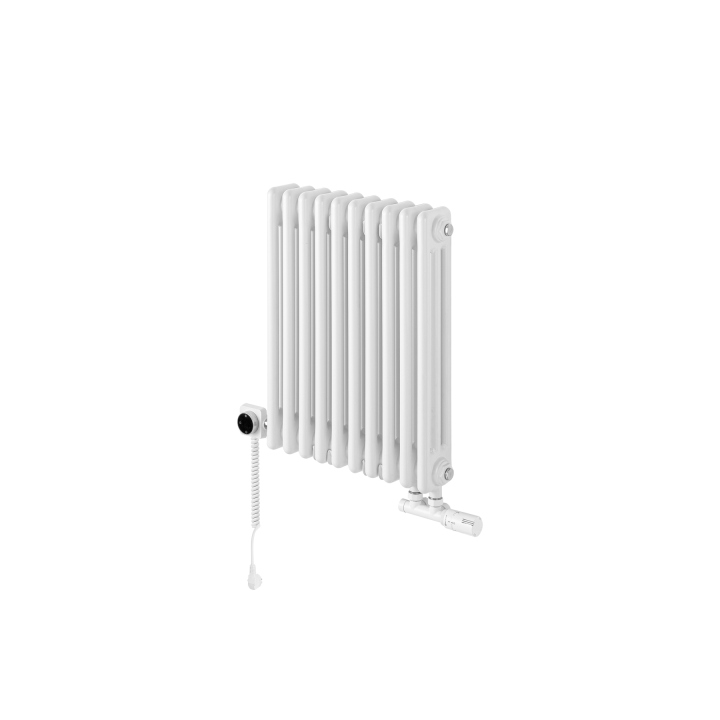 Grzejnik dekoracyjny hybrydowy poziomy CL3E 575x470 biały MOA