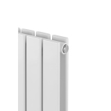 Grzejnik dekoracyjny hybrydowy poziomy Wanted 600x612 biały MOA