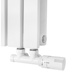 Grzejnik dekoracyjny hybrydowy poziomy Judy 600x590 biały MOA