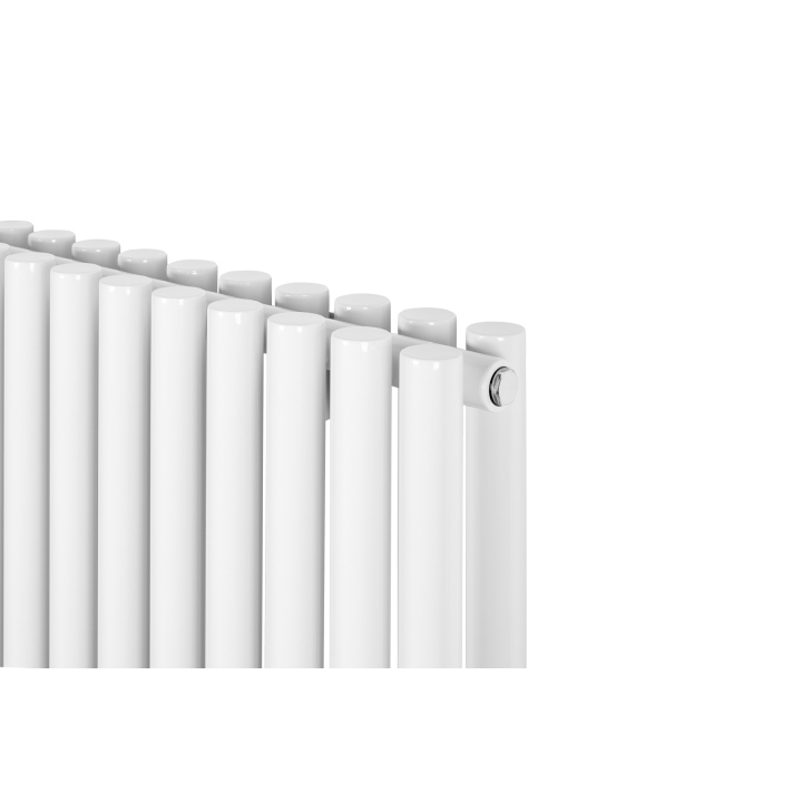 Grzejnik dekoracyjny hybrydowy poziomy Gilda 600x590 biały MOA