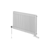 Grzejnik dekoracyjny hybrydowy poziomy CL3E 575x920 biały MOA