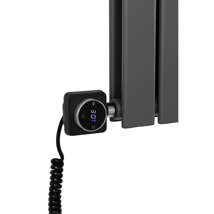 Grzejnik dekoracyjny hybrydowy poziomy Wanted 600x816 grafit MOA