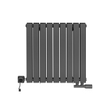 Grzejnik dekoracyjny hybrydowy poziomy Wanted 600x612 grafit MOA