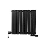 Grzejnik dekoracyjny hybrydowy poziomy Wanted 600x612 czarny MOA