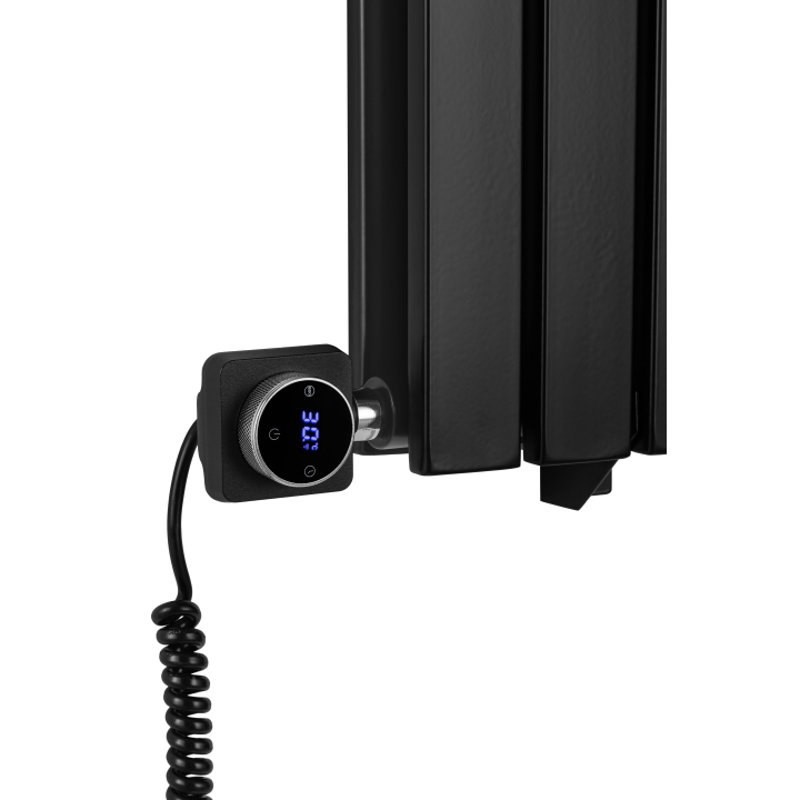 Grzejnik dekoracyjny hybrydowy poziomy Judy 600x826 czarny MOA