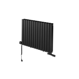 Grzejnik dekoracyjny hybrydowy poziomy Judy 600x826 czarny MOA