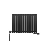 Grzejnik dekoracyjny hybrydowy poziomy Judy 600x826 czarny MOA
