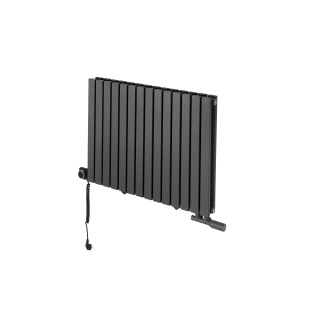 Grzejnik dekoracyjny hybrydowy poziomy Judy 600x826 grafit MOA