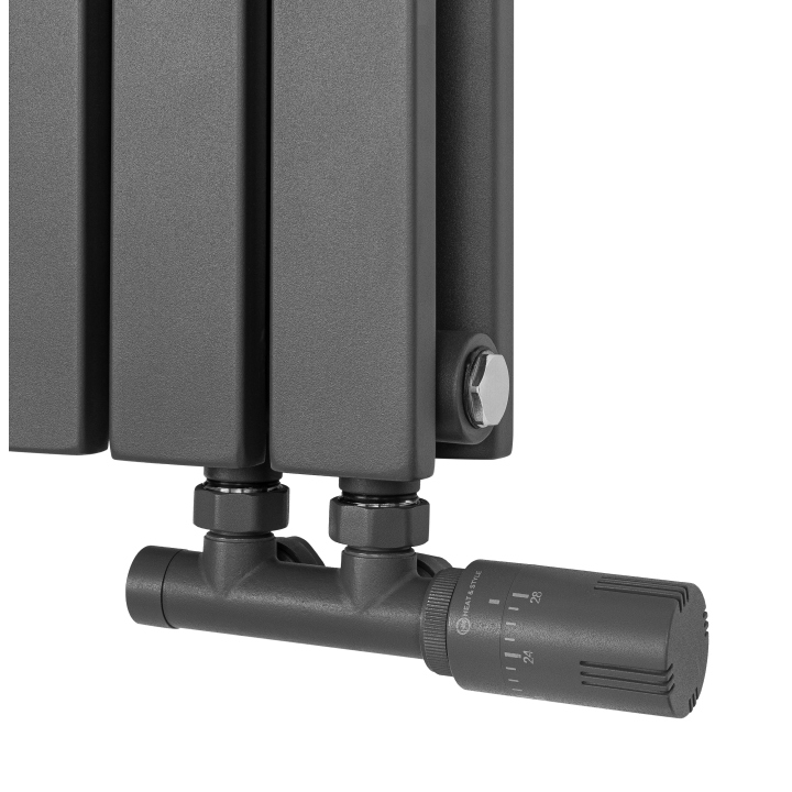 Grzejnik dekoracyjny hybrydowy poziomy Judy 600x826 grafit MOA