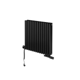 grzejnik dekoracyjny hybrydowy poziomy Nomad 600x630 czarny MOA