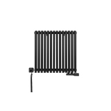 grzejnik dekoracyjny hybrydowy poziomy Nomad 600x630 czarny MOA