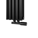 grzejnik dekoracyjny hybrydowy poziomy Nomad 600x630 czarny MOA