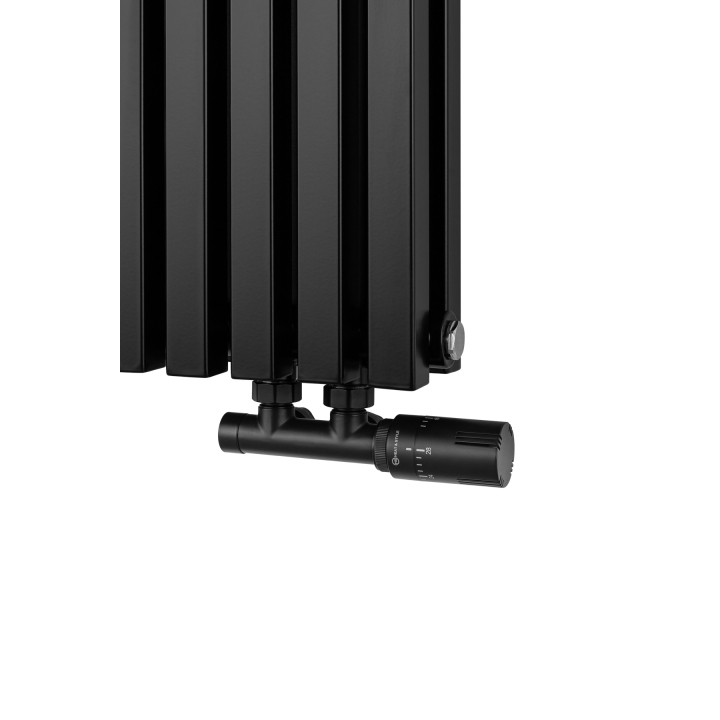 grzejnik dekoracyjny hybrydowy poziomy Nomad 600x630 czarny MOA