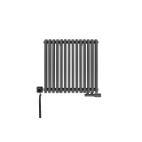 Grzejnik dekoracyjny hybrydowy poziomy Nomad 600x630 grafit MOA