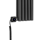 Grzejnik dekoracyjny hybrydowy poziomy Nomad 600x810 grafit MOA