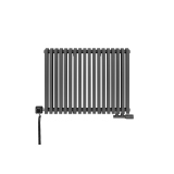 Grzejnik dekoracyjny hybrydowy poziomy Nomad 600x810 grafit MOA