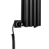 Grzejnik dekoracyjny hybrydowy poziomy Nomad 600x990 czarny MOA