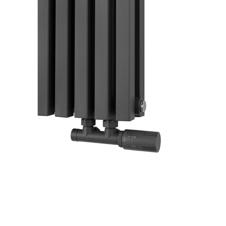 Grzejnik dekoracyjny hybrydowy poziomy Nomad 600x990 grafit MOA