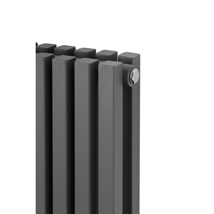 Grzejnik dekoracyjny hybrydowy poziomy Nomad 600x990 grafit MOA