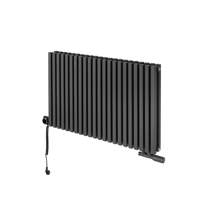 Grzejnik dekoracyjny hybrydowy poziomy Nomad 600x990 grafit MOA