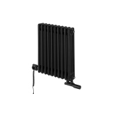 Grzejnik dekoracyjny hybrydowy poziomy CL3E 575x470 czarny MOA