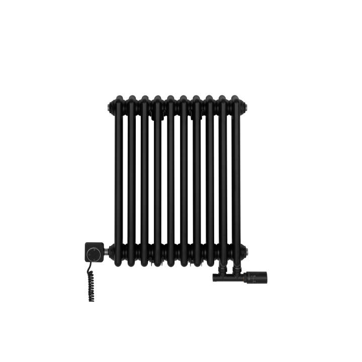 Grzejnik dekoracyjny hybrydowy poziomy CL3E 575x470 czarny MOA