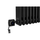 Grzejnik dekoracyjny hybrydowy poziomy CL3E 575x470 czarny MOA