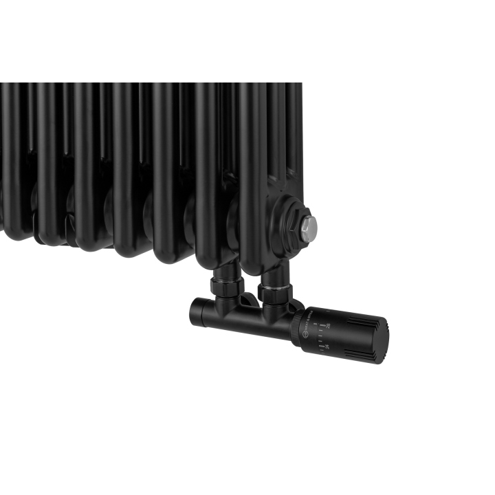 Grzejnik dekoracyjny hybrydowy poziomy CL3E 575x920 czarny MOA