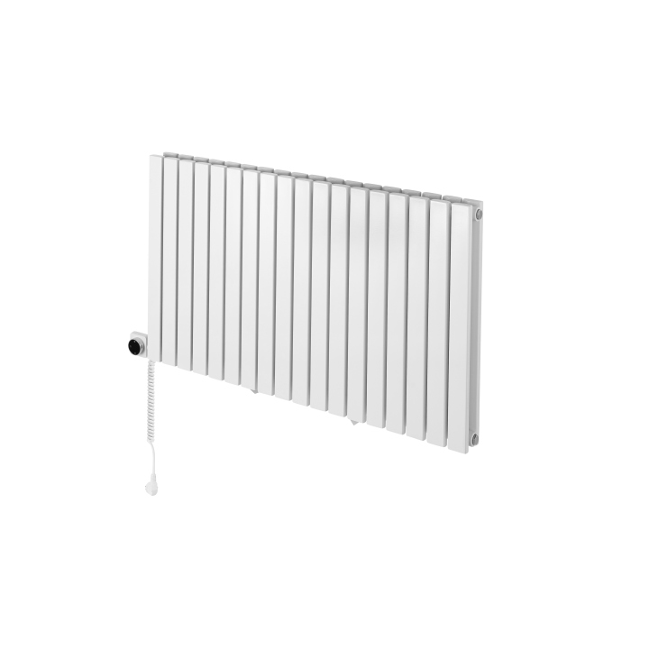 Grzejnik dekoracyjny elektryczny poziomy  Judy 600x1062 biały, grzałka z lewej strony