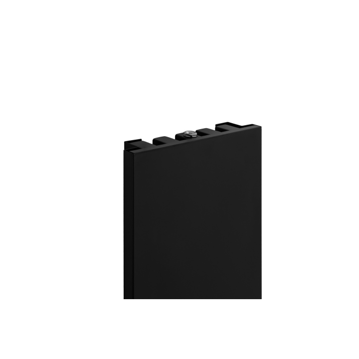 Grzejnik dekoracyjny elektryczny płaski Concert 1600x300 czarny, grzałka z prawej strony