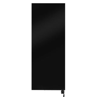 Grzejnik dekoracyjny elektryczny płaski Concert 1800x700 czarny, grzałka z prawej strony