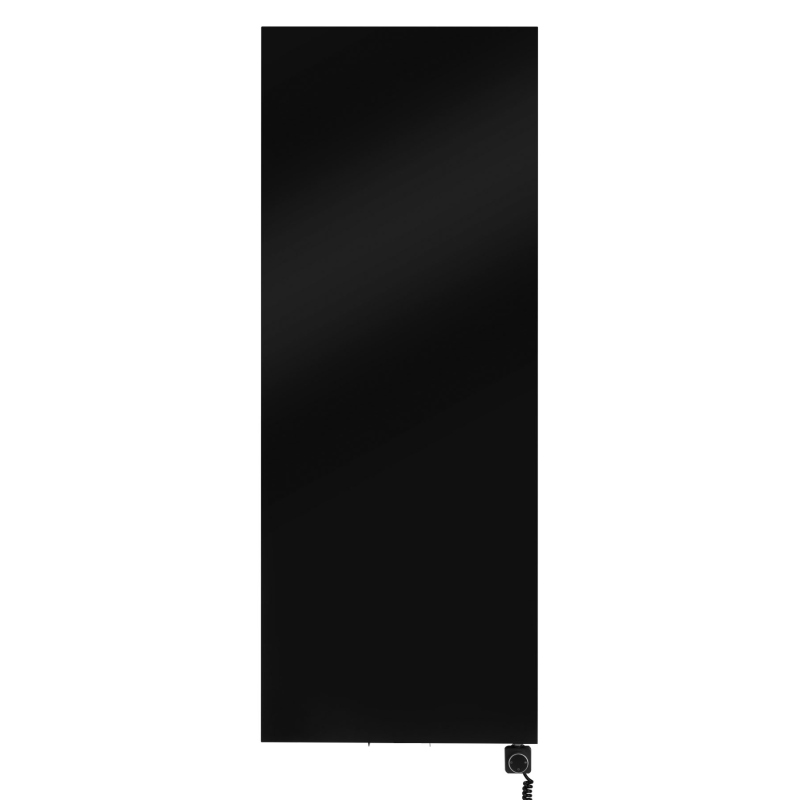 Grzejnik dekoracyjny elektryczny płaski Concert 1800x700 czarny, grzałka z prawej strony