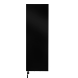 Grzejnik dekoracyjny elektryczny płaski Concert 1800x600 czarny, grzałka z lewej strony