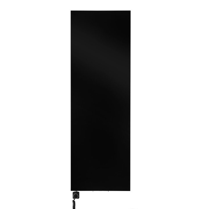 Grzejnik dekoracyjny elektryczny płaski Concert 1800x600 czarny, grzałka z lewej strony