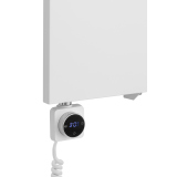 Grzejnik dekoracyjny elektryczny płaski Concert 1600x300 biały mat, grzałka z lewej strony