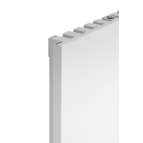 Grzejnik dekoracyjny elektryczny płaski Concert 1800x700 biały mat, grzałka z lewej strony
