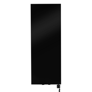 Grzejnik dekoracyjny elektryczny płaski Concert 1600x600 czarny, grzałka z prawej strony