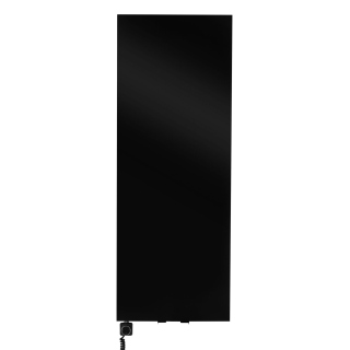 Grzejnik dekoracyjny elektryczny płaski Concert 1600x600 czarny, grzałka z lewej strony