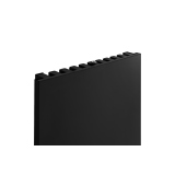 Grzejnik dekoracyjny elektryczny płaski Concert 1600x600 czarny, grzałka z lewej strony