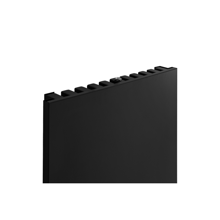 Grzejnik dekoracyjny elektryczny płaski Concert 1600x600 czarny, grzałka z lewej strony