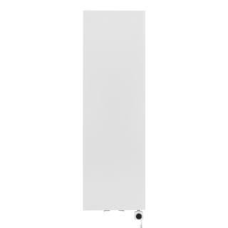 Grzejnik dekoracyjny elektryczny płaski Concert 1600x500 biały mat, grzałka z prawej strony