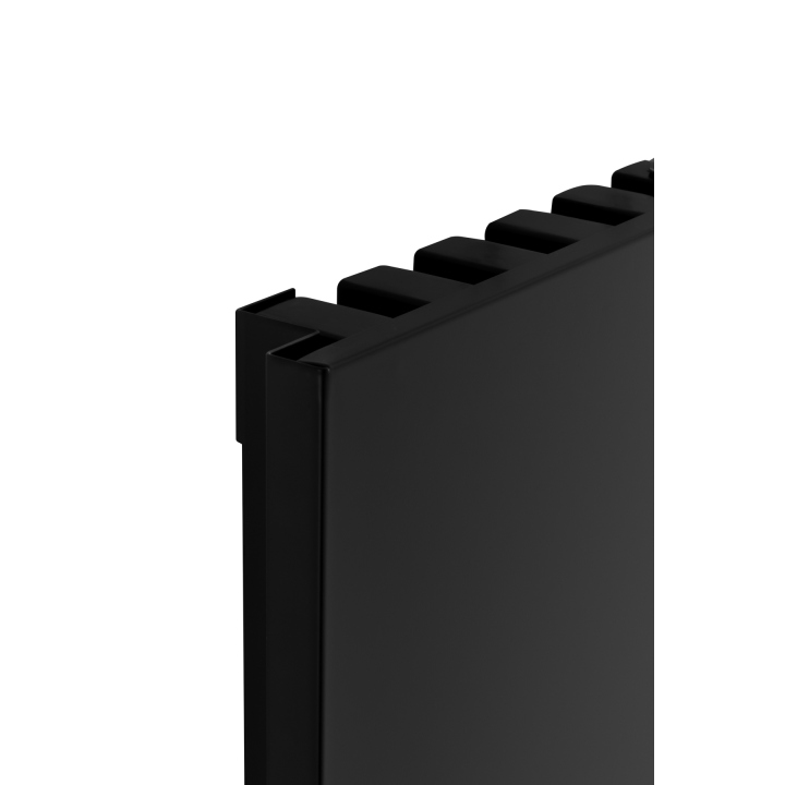 Grzejnik dekoracyjny elektryczny płaski Concert 1800x700 czarny, grzałka z prawej strony