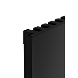 Grzejnik dekoracyjny elektryczny płaski Concert 1600x500 czarny, grzałka z lewej strony