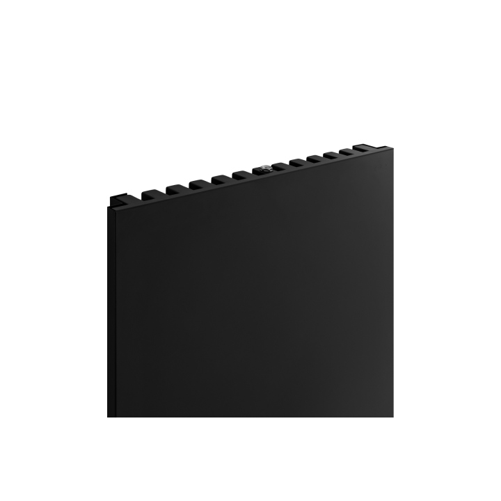 Grzejnik dekoracyjny elektryczny płaski Concert 1800x700 czarny, grzałka z prawej strony