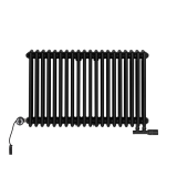 Grzejnik dekoracyjny hybrydowy poziomy CL3E 575x920 czarny MOA