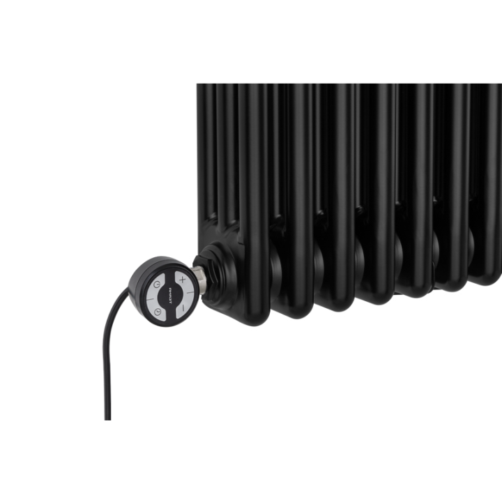 Grzejnik dekoracyjny hybrydowy poziomy CL3E 575x920 czarny MOA